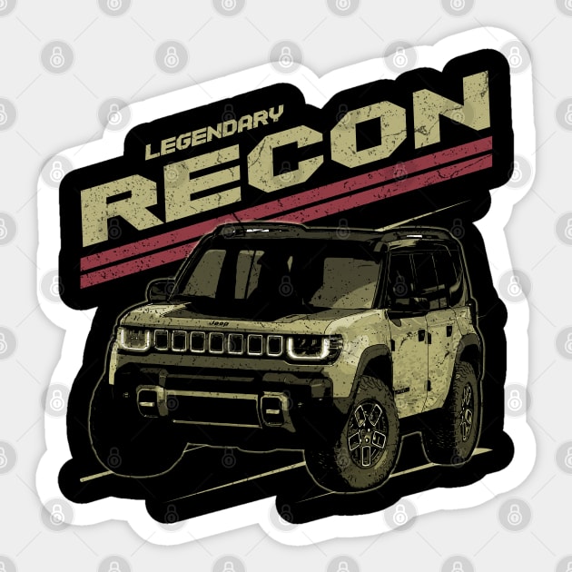Jeep Recon Jeep car trailcat Jeep Recon Sticker TeePublic